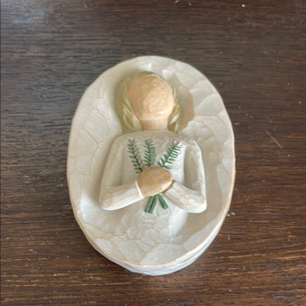 Willow Tree wooden trinket box